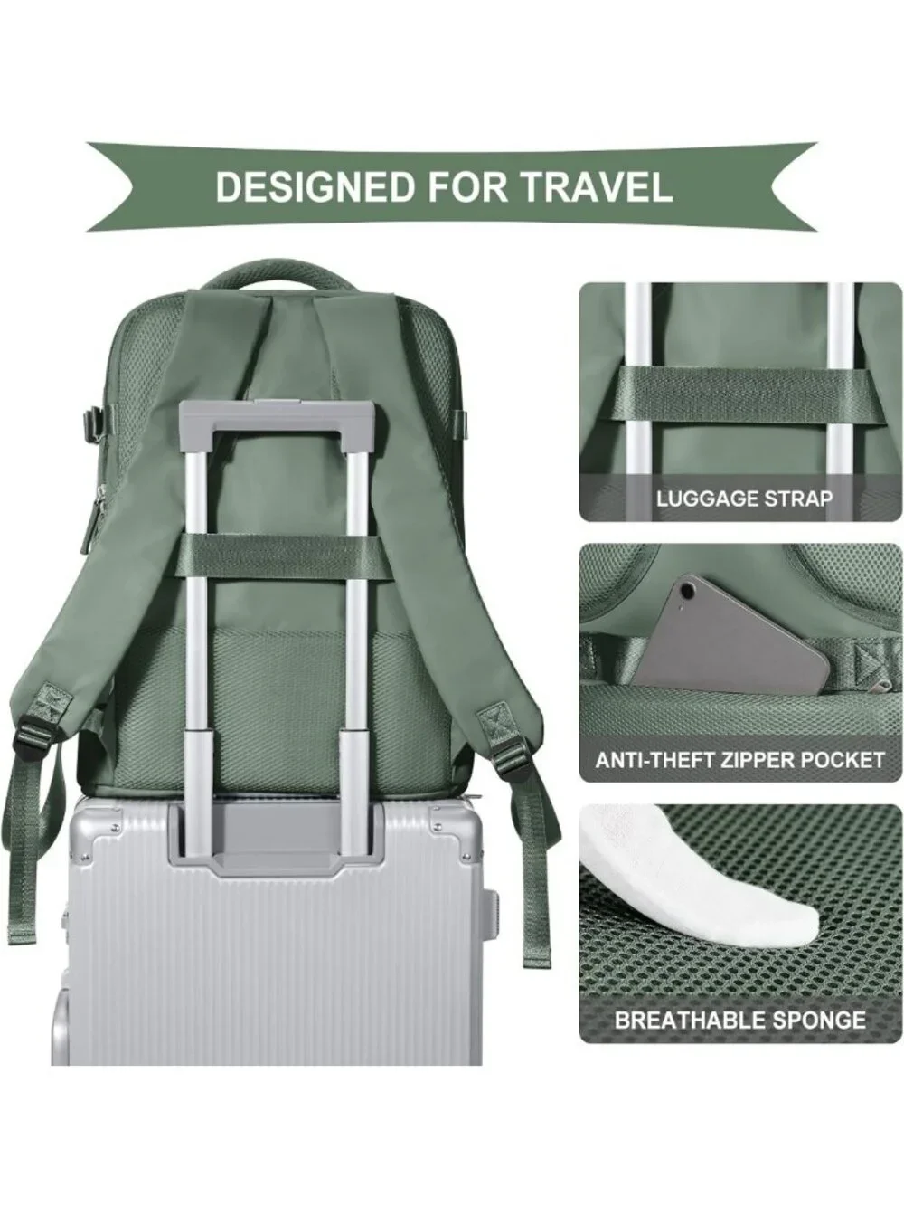 Large Waterproof Travel Backpack for Hiking, Outdoor Sports, Casual Daypack